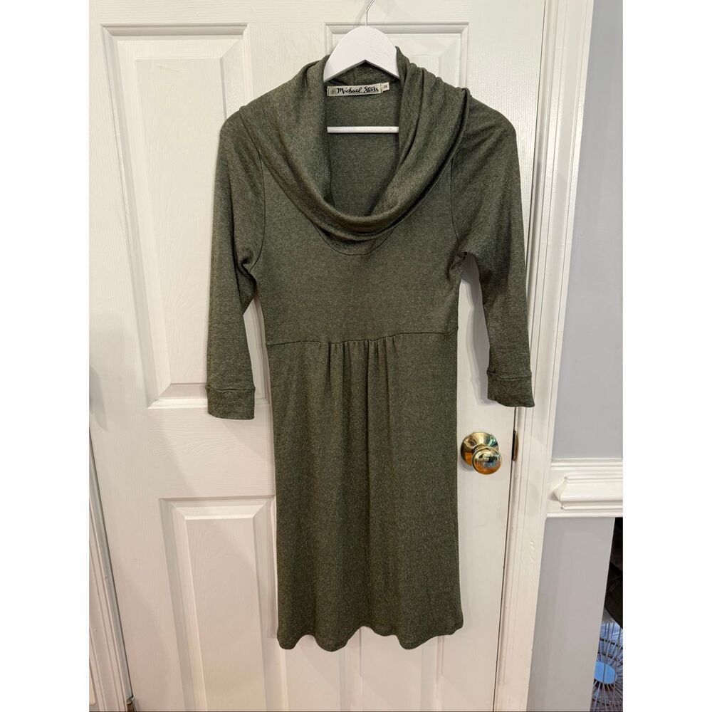 Michael Stars Green Cowl Neck Sparkle Dress sz O/S NWOT Holiday Christmas